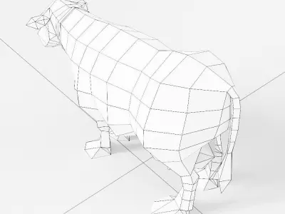 Cow animal 3d model  Low-poly 3D model