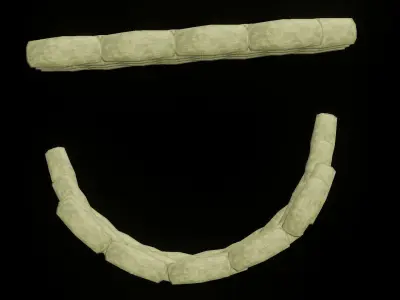 Sandbags Free low-poly 3D model