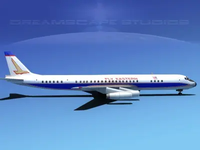 Douglas DC-8-63 Eastern Airlines 1 3D model