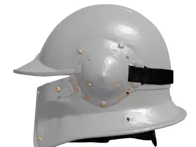 Dented Steel Helmet 3D Model 3D model purchase