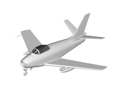 North American F-86 Sabre 3D model