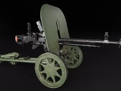 Dshk 1938 Low-poly 3D model