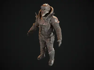 Skull armor 4 Low-poly 3D model