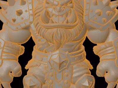 Ork Warboss Figurine 3D Print Model 3D print model