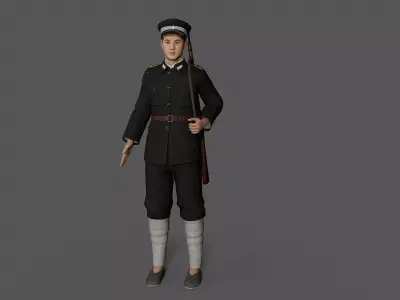 policemen Low-poly 3D model