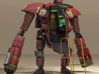 Sci-fi mech 3D model 3D model