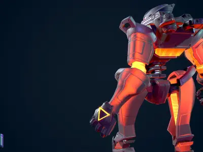 Desai Bot Anim Rig 3D model