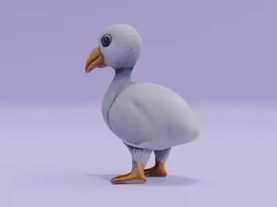 Baby Dodo Cute Bird Low-poly 3D model
