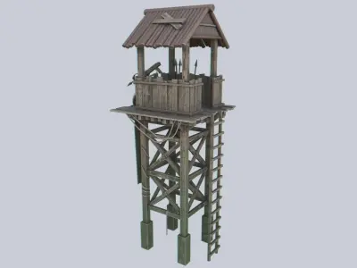 Watchtower Low-poly 3D model