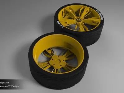 Tyre  Rim XAC-R03 Free 3D model