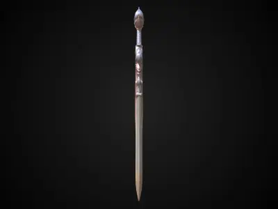 Stylized Elf Sword - Lotusguard - Game Ready 3D model