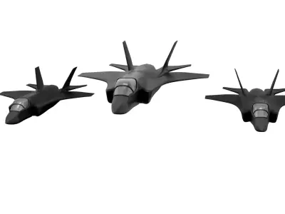 Lockheed Martin F-35 Lightning II Low-poly 3D model