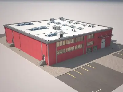 Cargo Building 4 3D model