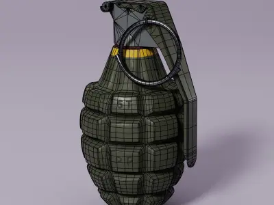 American MK2 Hand Grenade Low-poly 3D model