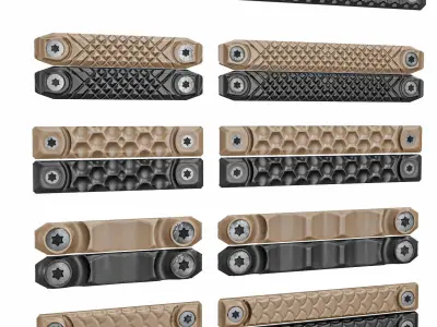 RailScales M-LOK Railcovers  Pack Low-poly 3D model