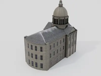 Saint Marks Church of Scotland Low-poly 3D model