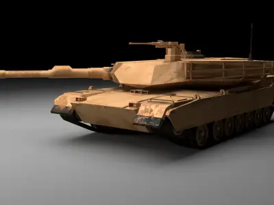 M1A2 ABRAMS Tank Low-poly 3D model