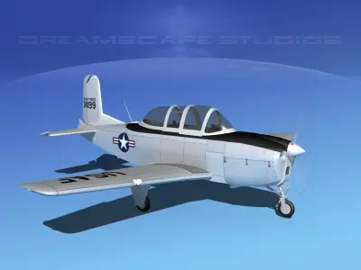 Beechcraft T-34 Mentor V01 USAF 3D model