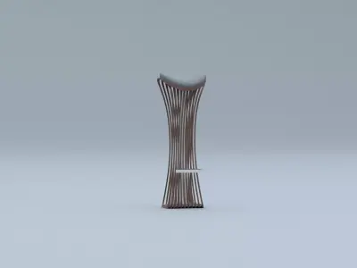 Modern Elegant Bar Stool 3D model