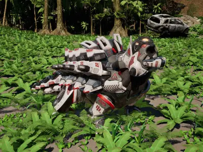 SciFi Dinosaur5 - Ankylosaurus Low-poly 3D model