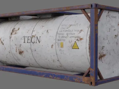 Tank Container 1B Low-poly 3D model