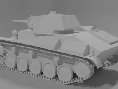 Soviet light tank T-70 3D model