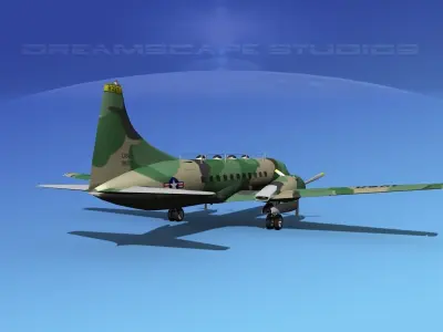 Convair T-29 USAF V05 3D model