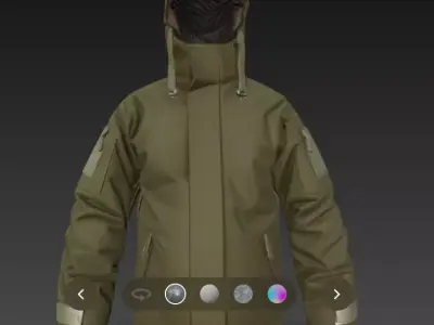 military tactical jacket 3d model 3D model