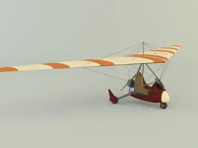 winged paramotor vehicle 3D model