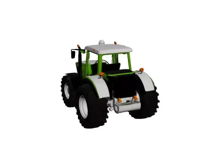 Generic Modern Farm Tractor Big Wheel Agricultural Tractor 3D model