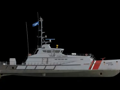 Stan Patrol Boat Low-poly 3D model