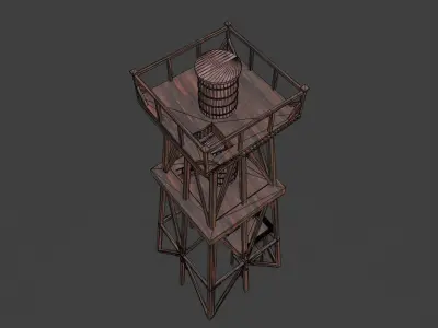 Tower definition Low-poly 3D model
