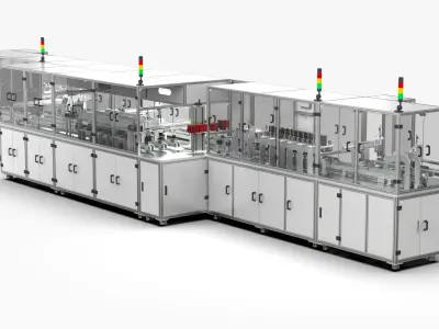 Transformer Shaping Test Sorting Production Line 3D model