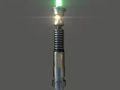 Luke Skywalker Lightsaber Return of the Jedi  Low-poly 3D model