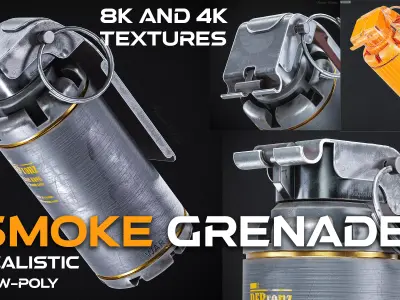 Smoke Grenade  Low-poly 3D model