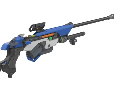 Ana Sniper Cannon 3 SKINS - Overwatch - STL and CAD - Commercial 3D print model