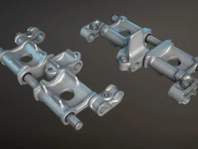 T-64 Tank Track Link 3D model