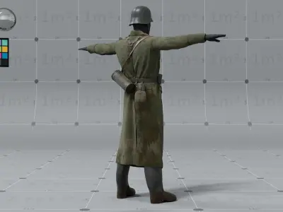 PBR 3D model - German ww2 soldier 3D model