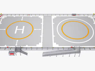 Dual Heliport 3D model