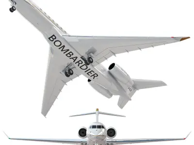 Bombardier Global 7500 aircraft 3D model
