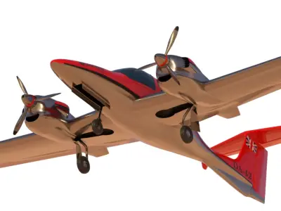 Aircraft Diamond DA 42 3D model