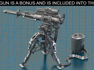 Sci-Fi Hard Surface Mechanical KITBASH 450 DETAILS 3D model