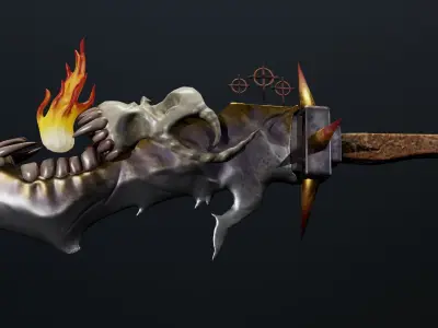 Sword stylized Low-poly 3D model