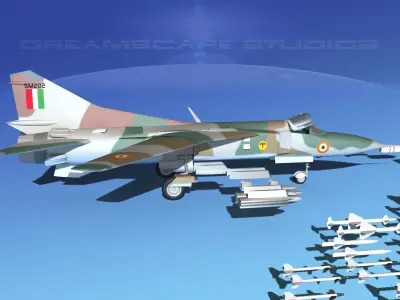 Mig 23 Flogger B V25 India 3D model
