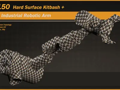 150 Hard Surface Kitbash- 1 Industrial Robotic Arm 3D model