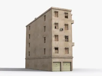 Arab Middle East Building x14 Low-poly 3D model