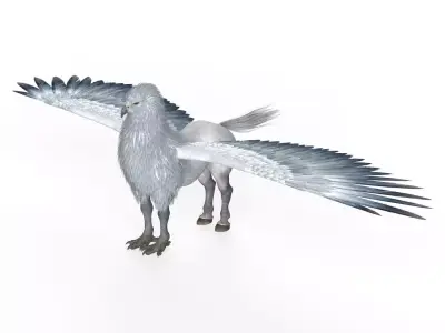 Fantasy Hippogriff  Low-poly 3D model