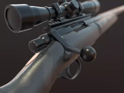 M24 Gun Low-poly 3D model