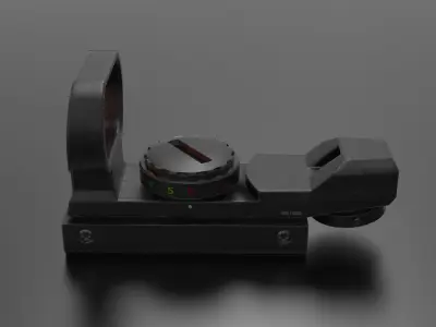 Reflex Red Dot Sight Low-poly 3D model