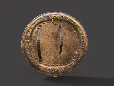 ANCIENT EGYPTIAN WAR SHIELD 3D MODEL Low-poly 3D model